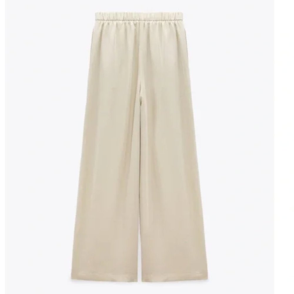NWT Zara fluid pants beige - Picture 5 of 7